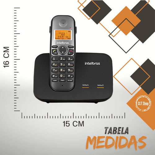 Kit Telefone Ts 5150 Sem Fio 3 Ramal Intelbras Para Chip 4g