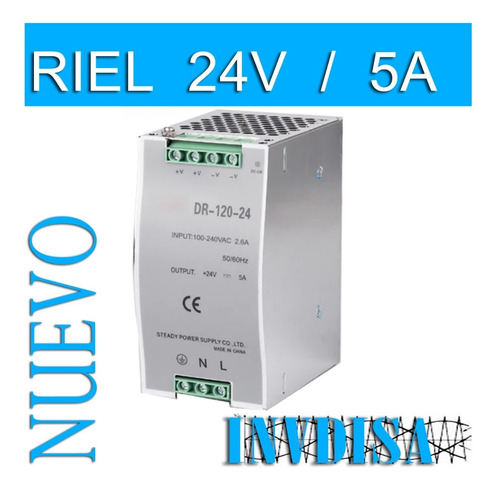 Fuente De Poder Riel Din 24v 5amp  24v/5a - Facturado