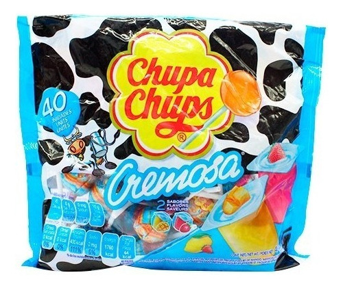 Chupa Chups Paleta Yogurt Sabor Fresa Y Mango Dulce 40 Pieza