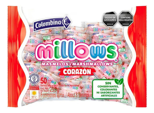Masmelos Millows Corazón 50 Und