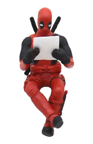 Figura Mini Deadpool Sentado Decoración Escritorio 3-d