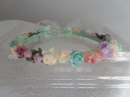 Imagen 4 de 10 de Cintillo Corona De Flores Para Niñas Bautizo Comunión Paje