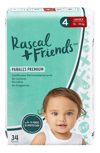 Pañales Premium Rascal + Friends Etapa 4