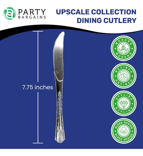 Party Bargains Cuchillos Desechables De Alta Calidad, 40 Uni
