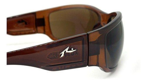 Rusty Nash Anteojos De Sol Gafas Envolventes Antirreflejo Lente Marrón Armazón Marrón