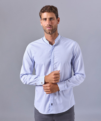 Mbo Camisa Ml Cuello Neru Desmontable Classic Fit Cuadros