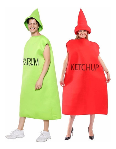 Fantasia De Ketchup E Mostarda Para Adultos, Fantasia De Cas