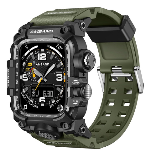 Malla Y Funda Para Iwatch 45mm Series 9/8/7 Verde Militar