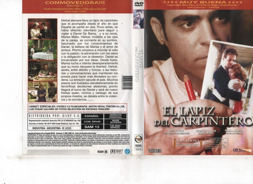 El Lápiz Del Carpintero (2003) - Dvd Original - Mcbmi