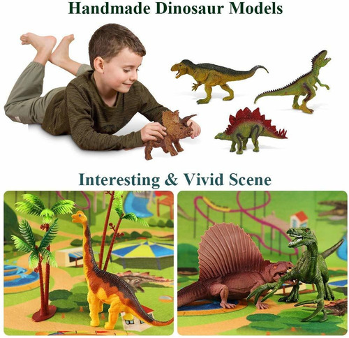 Juguetes y juegos Dinosaurios y criaturas prehistóricas Juguetes para niños  de 3 años en adelante 12 Figuras de Dinosaurios Prehistoric World Caja de  Almacenamiento 2 en 1 Juguete con Forma de Dinosaurio 