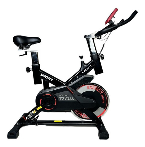 Bicicleta ergométrica Exercit Esportes ES-11 para spinning cor preto e vermelho