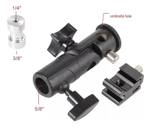 Flash Godox Speedlite Tt600 + Bracket Soporte Acero Tipo E