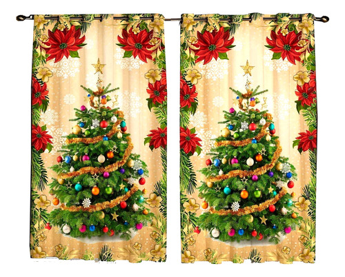 Ekavya Cortinas De Navidad Para Sala De Estar, 84 Pulgadas D