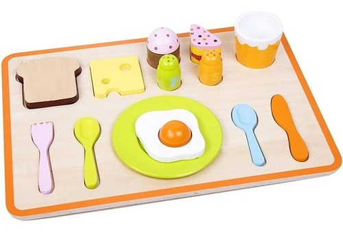 Set De Desayuno Bandeja Comiditas En Madera Classic World