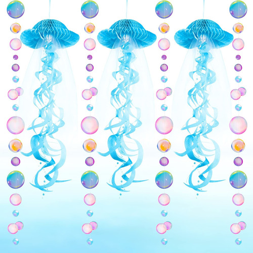 Guirnalda Burbuja Forma Panal Para Fiesta Diseño Color Azul