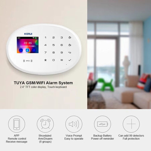 Kit Alarma Kerui W202 Hogar Wifi Gsm Tuya Alexa Google