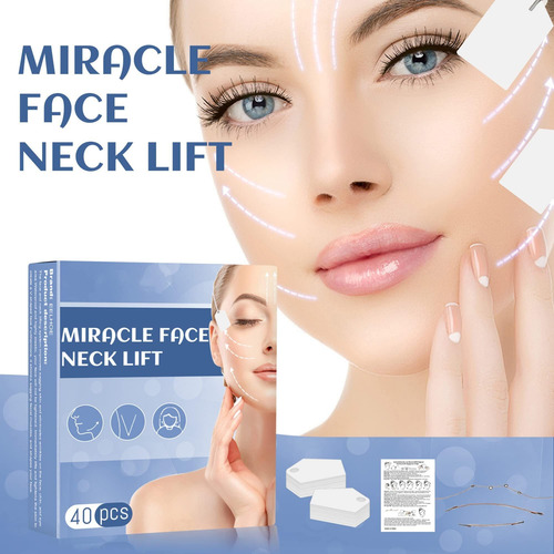 Pegatinas De Estiramiento Facial, 40 Unidades, Cintas De