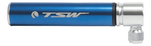 Mini Bomba Pneu Bike Bicicleta De Pé Ar Tsw Aluminío - 10cm Cor Azul