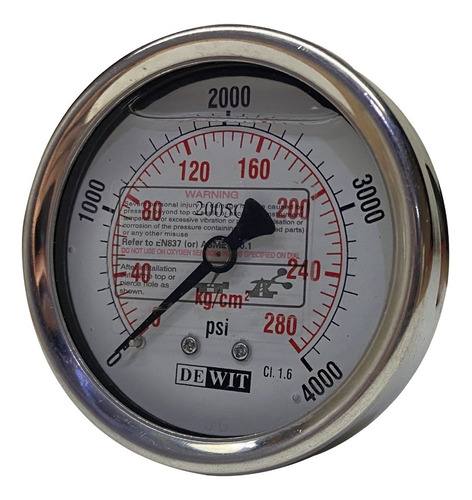 Manómetro Dewit 280 Kg - Modelo: 2005cb/63/280