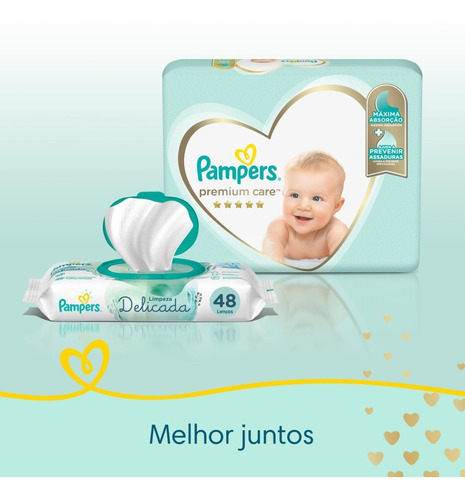 Pacote De Fraldas Premium Care Tamanho G Com 68 Unidades Pampers