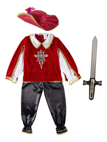 1 Disfraz De Mosquetero Medieval For Niños, Griego Romano