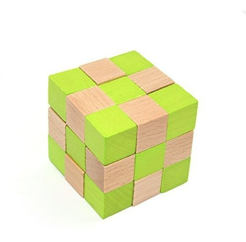 Kingou Wood Snake Cube Puzzle Rompecabezas Soma Cube Juegos 