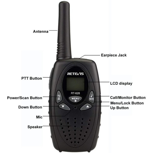 Walkie Talkies Retevis Rt628 4 Piezas Retevis