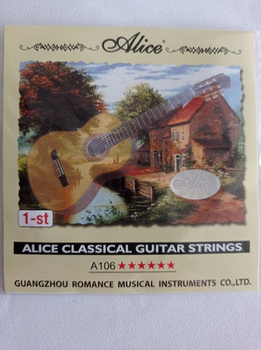 Cuerda 1ra O Primera De Guitarra Clásica Alice 2 Unidades