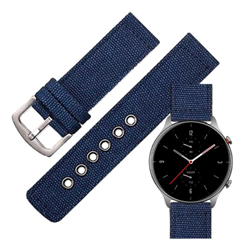 Correa De Canvas Militar Para Smartwatch Amazfit Gtr 2e