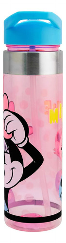 Botella De Agua Ligera Con Manija Para Niños Varios Diseños Minnie 1721-376
