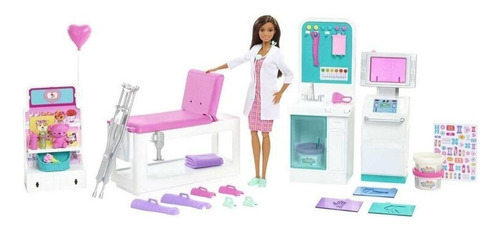 Barbie Clínica médica, set de muñeca y 30 accesorios