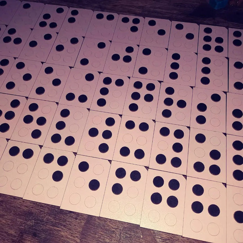 Abc Braille+vocales+numeros Sin Imán Pintados 3x4cm