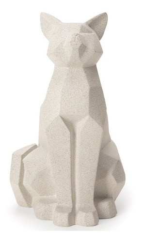 Escultura Decorativa Gato Origami Poliresina