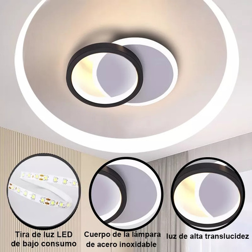 JUDENG N5413 Lámpara Techo Moderna Baño Regulable Lampara Colgante 3 Tone Araña Moderna Lámpara De Pared Lámpara De Techo Para Baño Lámparas Color Negro