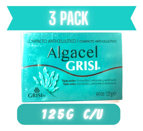 Grisi Jabón Anti-celulítico Algacel 125g 3 Pack