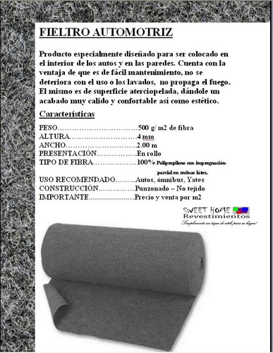 Imagen 3 de 10 de Fieltro Automotriz Antiruido Absorción Acústica