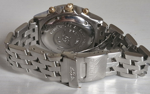 Relógio Breitling Chronomat Aço E Ouro. Fundo Azul. Ouro E Aço Ouro E Aço Azul (Usado)
