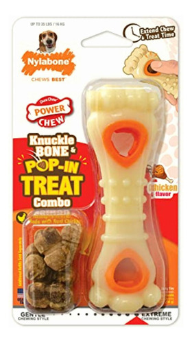 Nylabone Power Masticar Knuckle Bone & Pop-in Treat Toy