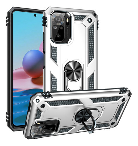 Funda Para Poco M5s Shockproof + Cristal 9d Color Plateado