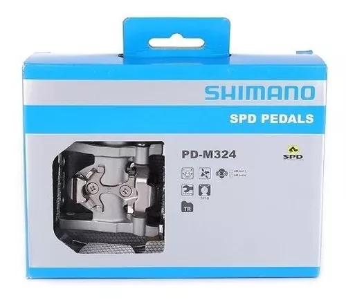 Pedales Automaticos C/ Plataforma Calas Shimano M324 Mtb Spd