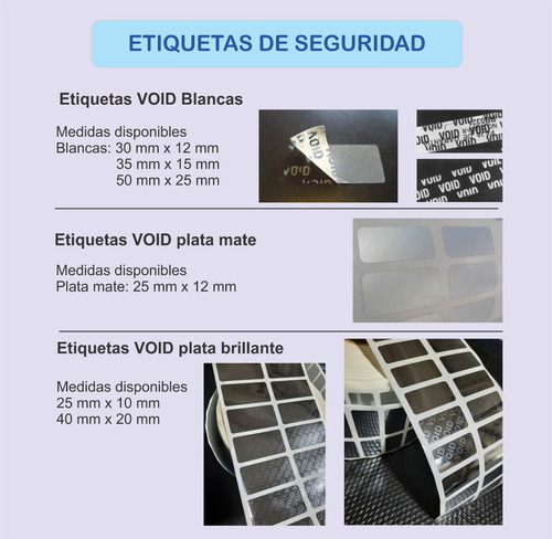 Imagen 6 de 6 de Etiquetas De Seguridad Void Cáscara De Huevo Microcortes Hol