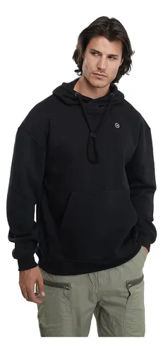 Sudadera Negro Con Capucha Cuello Alto Hummer Shal Hombre Env o