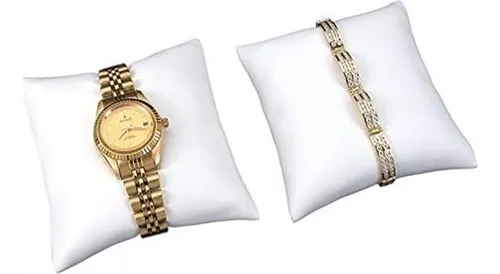 Lxnoap 3 Pulsera De Cuero Blanco Reloj Almohada Exhibidores