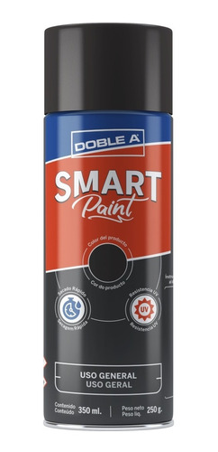 Pintura En Aerosol Doble A 350 Ml Uso General Negro Brilante