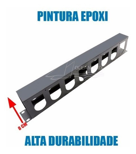 Guia De Cabo Horizontal Fechada 1u X 19 80mm Alta Densidade