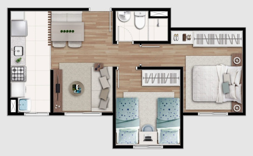Imagem 25 de 26 de Apartamentos Para Venda 2 Quartos Com Vaga De Garagem No Santa Maria - Osasco