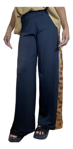 Pantalón Mujer Palazzo Lycra Animal Print Talles Grandes Eva