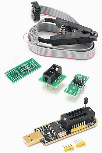 Imagen 10 de 10 de Programador Eprom Bios-usb Ch341a+soic8+clip-pinza+adapt 1.5
