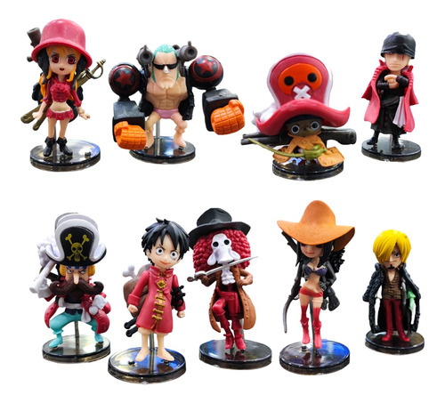 Coleccion De 9 Figuritas One Piece Film Z Luffy Pvc Anime 