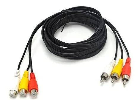 Cables Rca - 15 Pies 3 Rca Macho A Hembra De Audio Compuesto